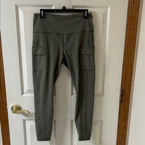 Olive Green High-Waisted Leggings